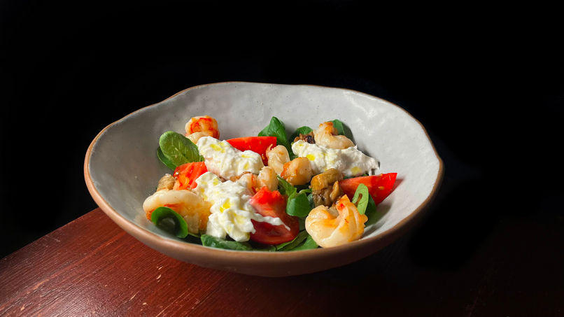 Insalata tiepida con gamberi (300gr)