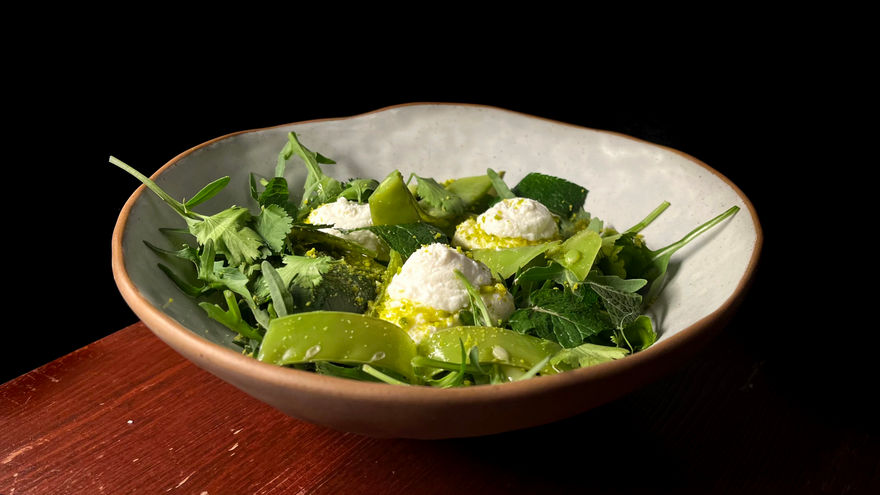 Insalata verde con mousse di ricotta (200gr)